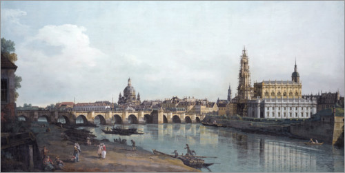 Poster Dresde et le pont Auguste
