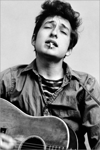 Poster Bob Dylan avec une guitare