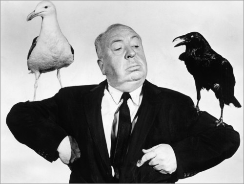 Poster Alfred Hitchcock et Les Oiseaux