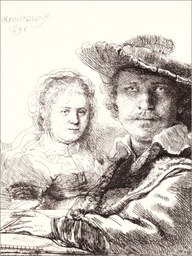 Poster Rembrandt et Saskia