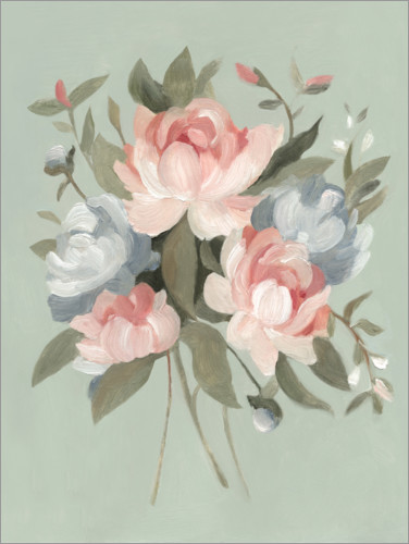 Poster Bouquet aux couleurs pastel