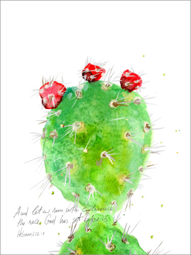Poster Cactus et verset II (anglais)