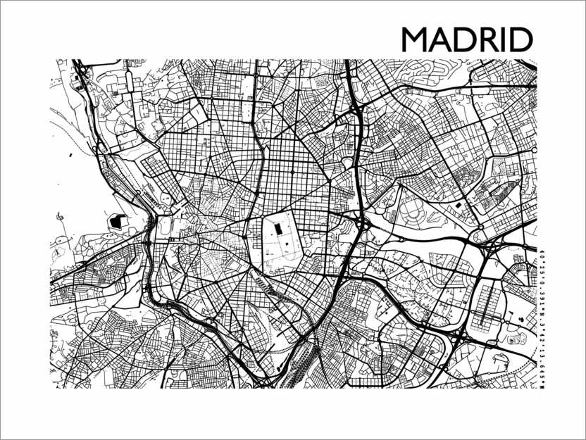 Poster Plan de la ville de Madrid