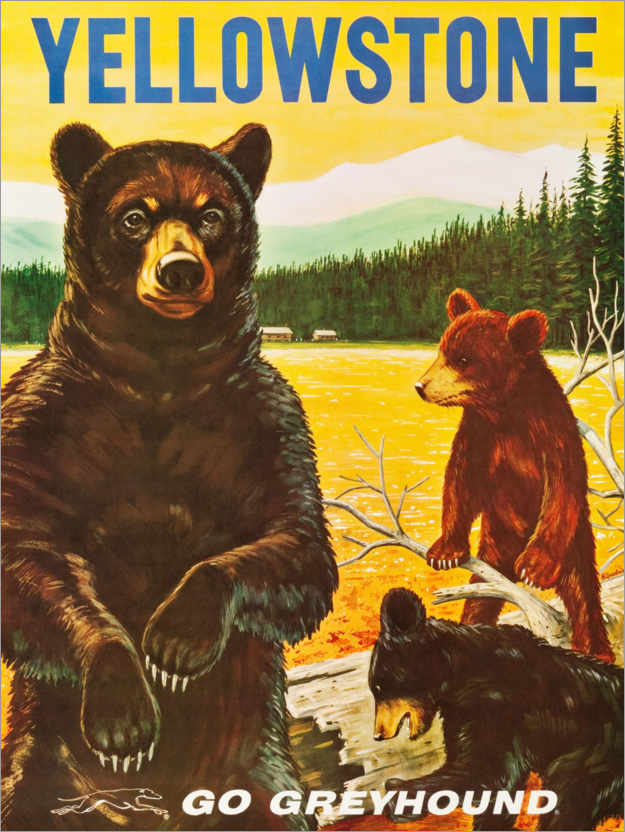 Poster Parc national de Yellowstone