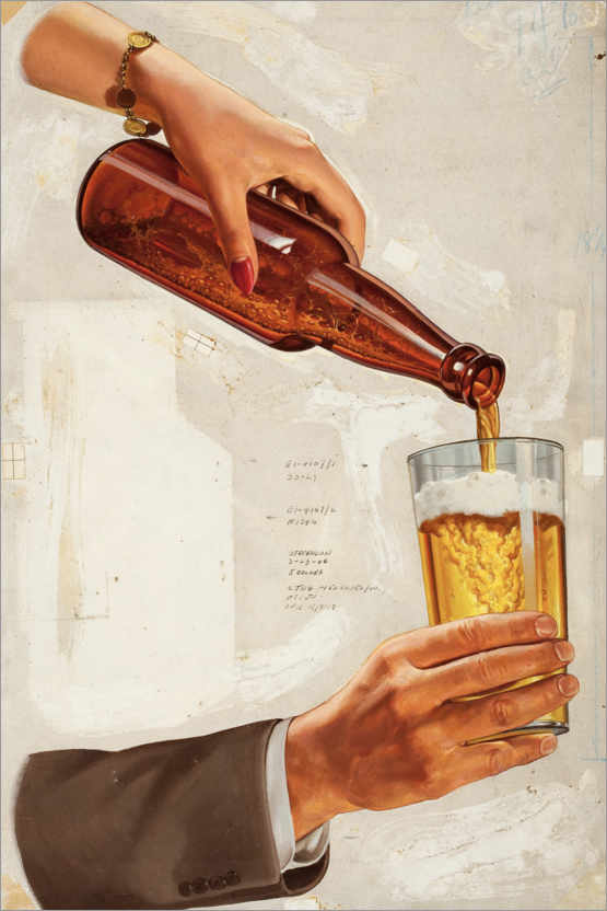 Poster Une bonne bière froide
