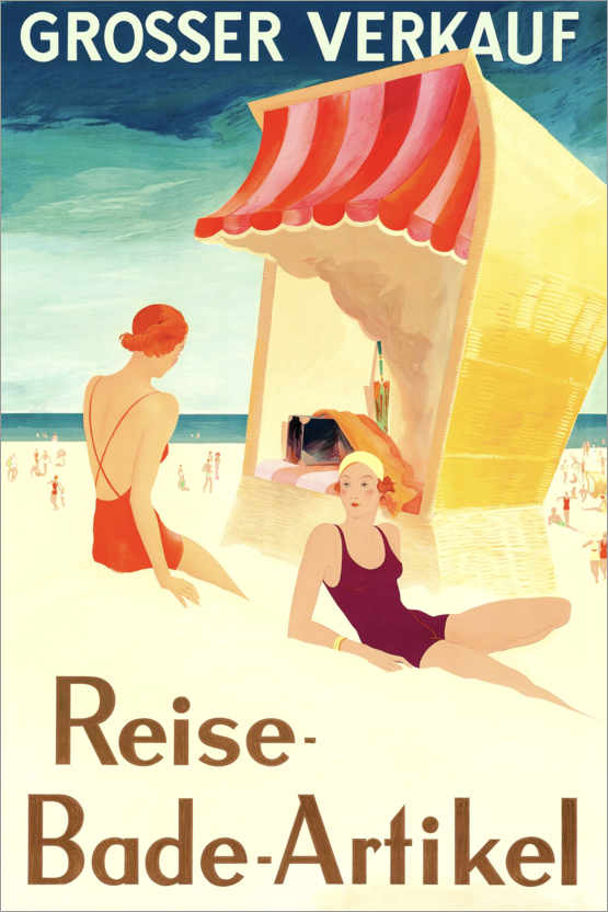 Poster Vente d’articles de baignade (allemand)