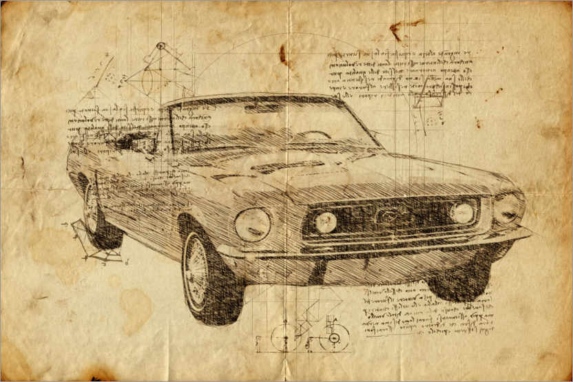 Poster Mustang vintage