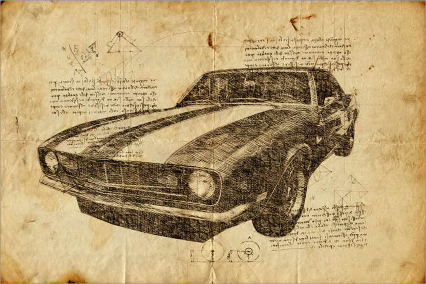 Poster Camaro vintage