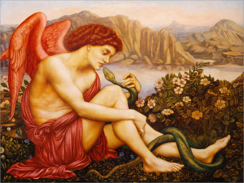 Poster Ange avec serpent
