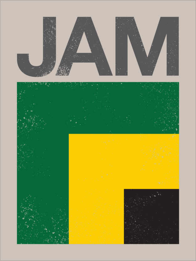 Poster Drapeau rétro de la Jamaïque