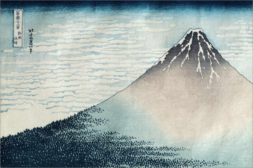 Poster Le Fuji par temps clair