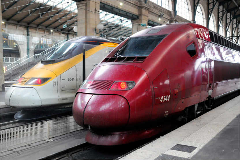 Poster TGV et Thalys, Gare du Nord, Paris