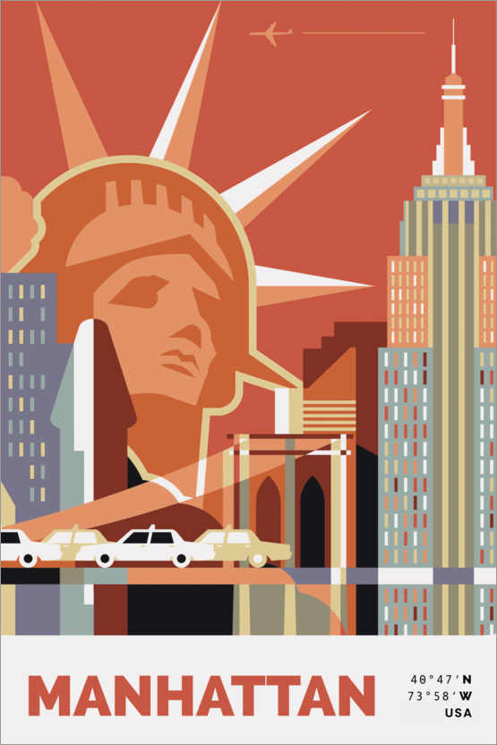 Poster New-York Manhattan