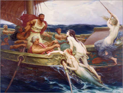 Tableau en plexi-alu  Ulysse et les Sirènes - Herbert James Draper