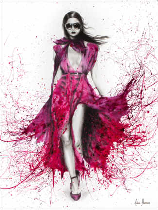 Poster Expressif en rose