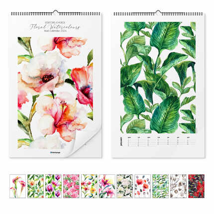 Calendrier mural  Floral Watercolours 2022