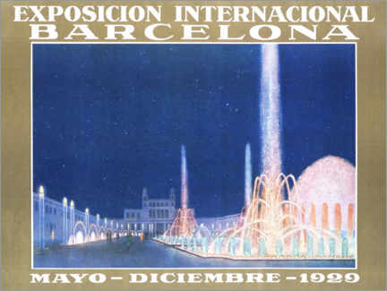 Poster Exposition internationale de Barcelone (espagnol)