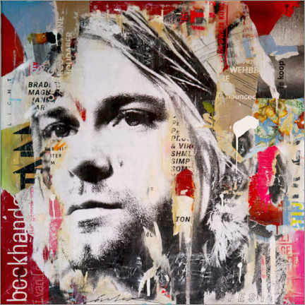Tableau sur toile  Kurt Cobain - Michiel Folkers