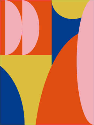 Poster Formes abstraites de couleurs primaires