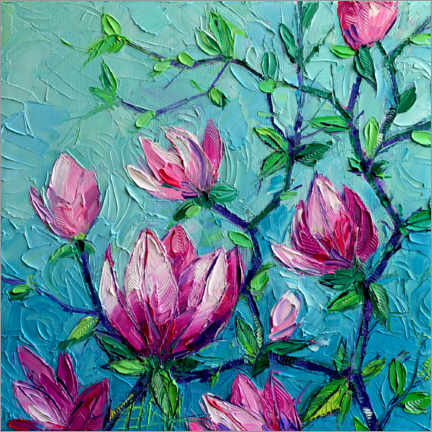 Tableau en verre acrylique  Magnolias - Mona Edulesco