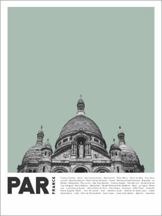 Poster Attractions in Paris III