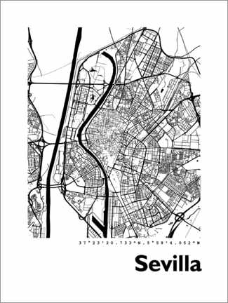 Poster Plan de Séville (espagnol)