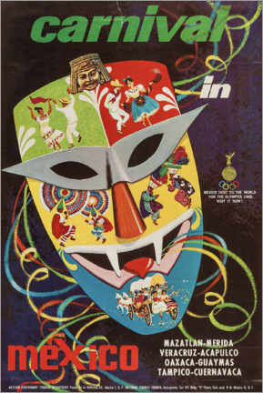 Poster Carnaval au Mexique (anglais)