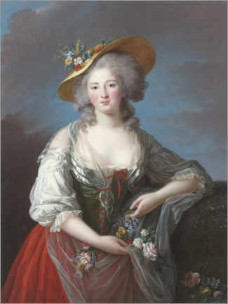 Tableau en plexi-alu  Elisabeth-Philippe-Marie-Hélène de France - Elisabeth Louise Vigee-Lebrun