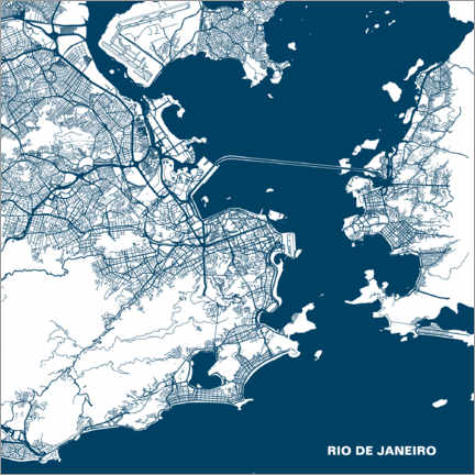 Poster  Carte de Rio de Janeiro - 44spaces