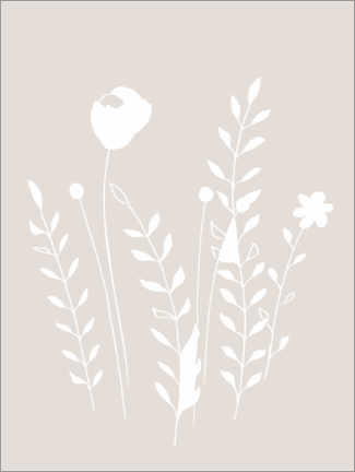 Poster Fleurs et feuilles scandinaves 1