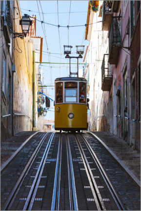 Poster  Tram jaune à Lisbonne - Matteo Colombo