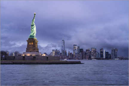 Poster  Statue de la liberté devant Manhattan - Jan Christopher Becke