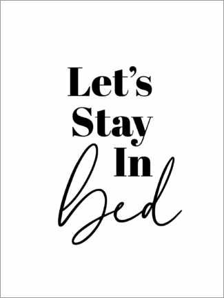 Poster Let's stay in bed
