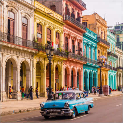Tableau en PVC  Voiture classique à La Havane, Cuba - Julian Peters