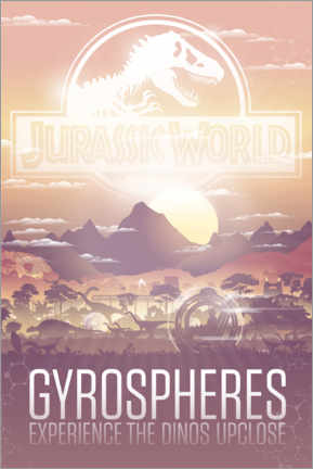 Poster Jurassic World - Gyrosphères