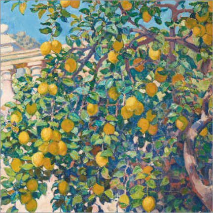 Poster  citronniers a la mortola - Theo van Rysselberghe