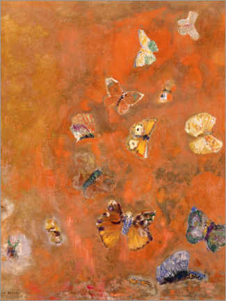 Tableau sur toile  Invocation des papillons - Odilon Redon