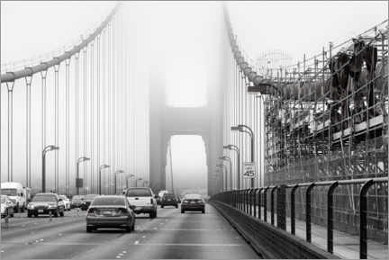 Tableau en verre acrylique  Trafic sur le Golden Gate Bridge - Angela to Roxel