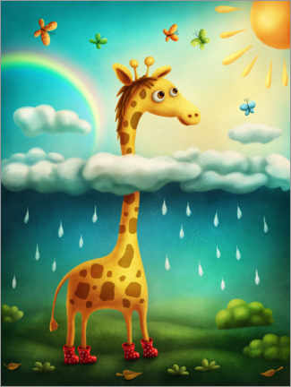 Tableau sur toile  Girafe - Elena Schweitzer
