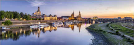 Tableau en verre acrylique  Dresde rive de l'Elbe - Jan Christopher Becke