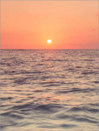 Poster Coucher de soleil sur la mer