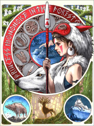 Sticker mural  Princess Mononoke