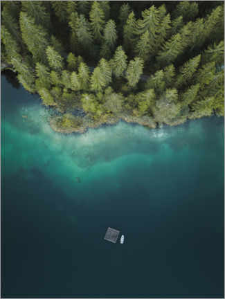 Poster  Forêt au bord du lac d'en haut - Lukas Saalfrank