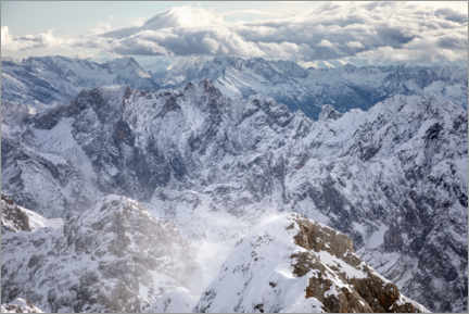 Poster Zugspitze in white