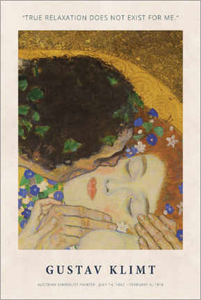 Tableau en bois  Gustav Klimt - True relaxation - Gustav Klimt