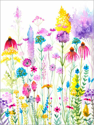 Tableau en PVC  Fleurs sauvages - Zaira Dzhaubaeva