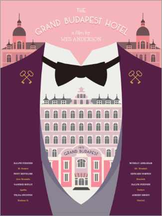 Tableau en bois  Le Grand Budapest Hotel - 2ToastDesign