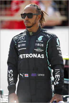 Tableau en verre acrylique  Lewis Hamilton, Mercedes 2021