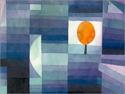 Tableau en bois  The Harbinger of Autumn - Paul Klee
