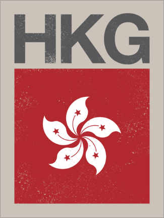 Poster  Drapeau de Hong-Kong - Swissty